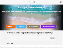 Tablet Screenshot of lewebpedagogique.com